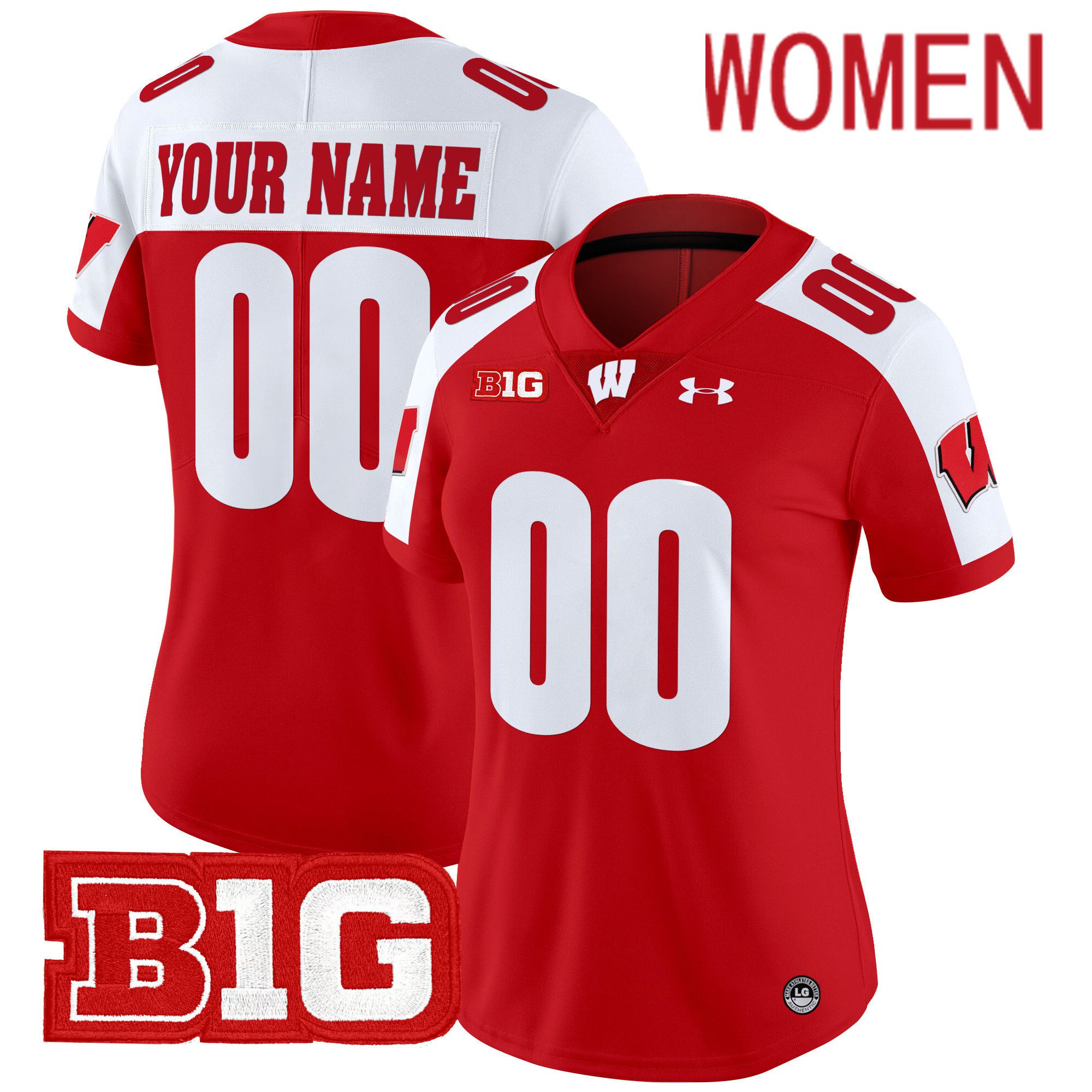 Women Wisconsin Badgers Red 2024 Vapor Limited Custom NCAA Jersey style 1